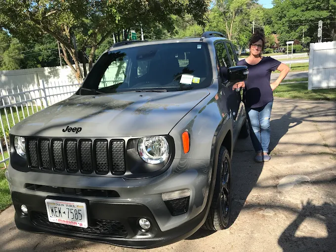 A customer with the Jeep Renegade they collected